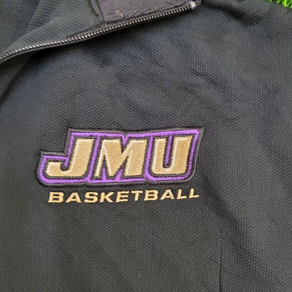 JMU Basketball Jacket Medium 22x28 Black Warm-Up - Picture 11 of 14